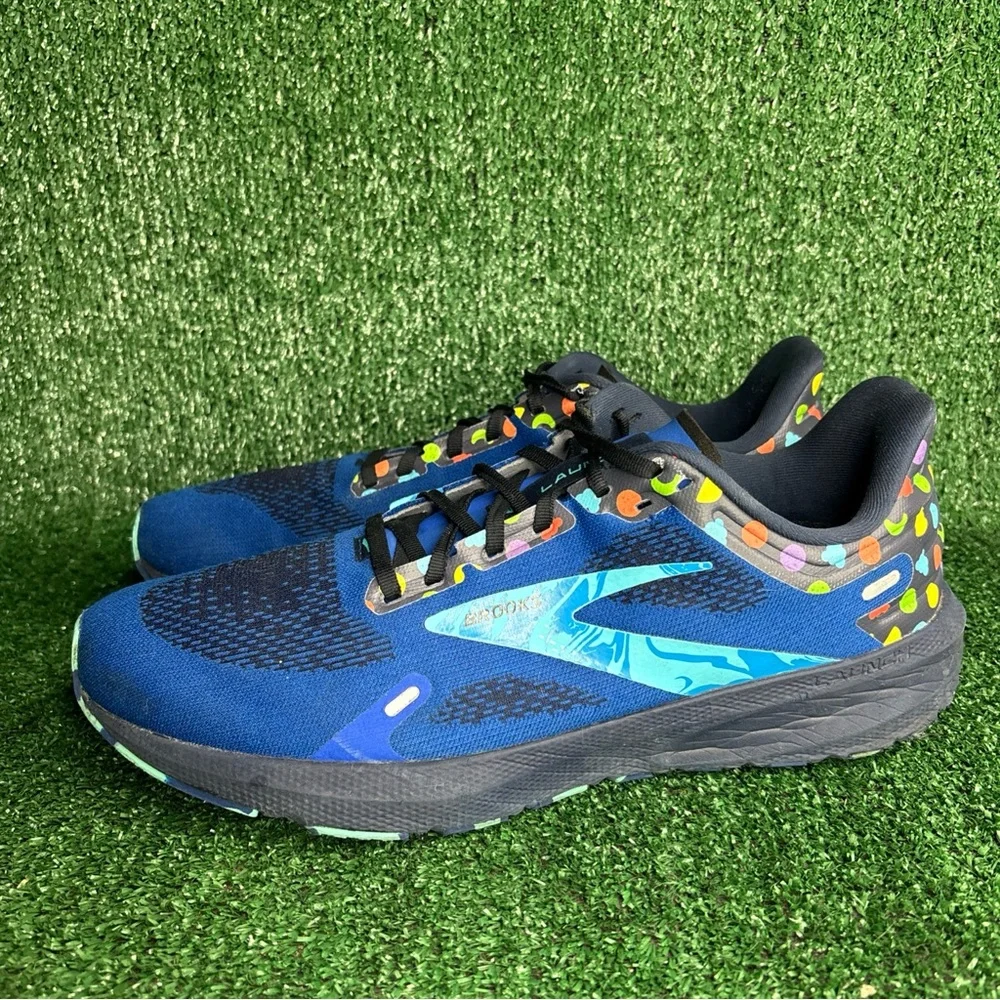Brooks Men's Launch 9 Running Shoes Blue Peacoat‎ Yellow Size 13 - 1203731B462
